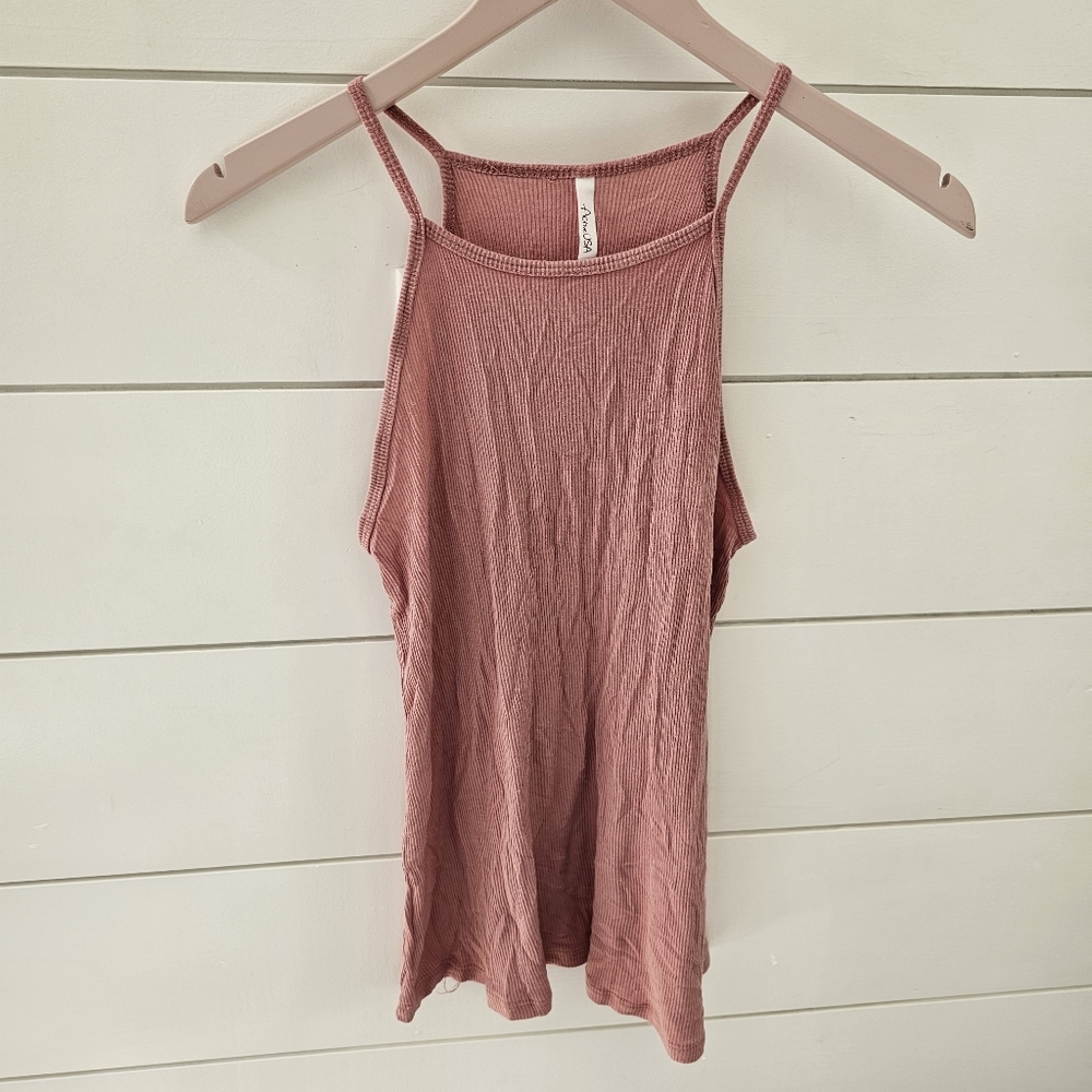 Ribbed workout yoga top sz small